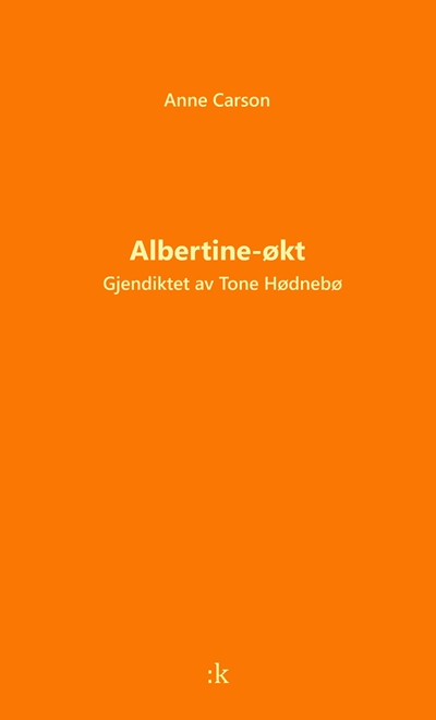 Omslaget til Albertine-økt