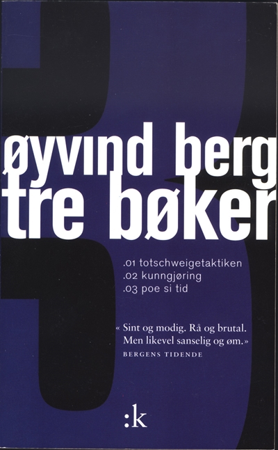 Omslaget til Tre bøker